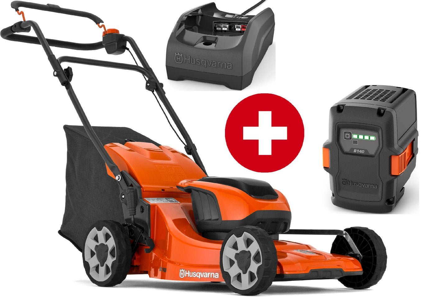 Husqvarna Akku-Rasenmäher LC 142i mit Akku BLi20 und Ladegerät C80