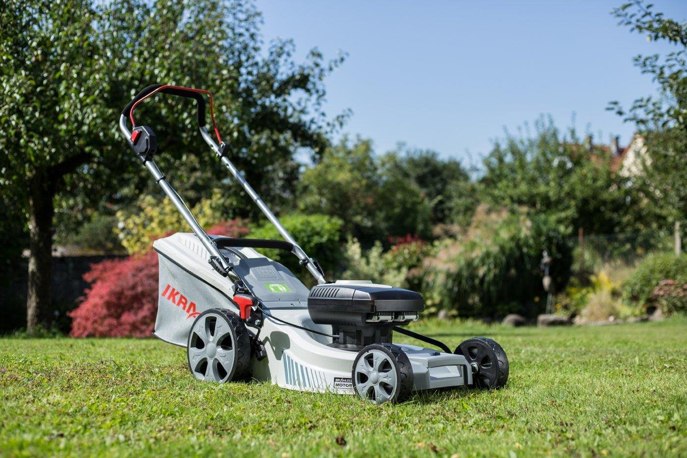 IKRA Akku 3in1 Stahldeck Rasenmäher IAM 40-4325 ohne Akku und Ladegerät - Mulchmäher