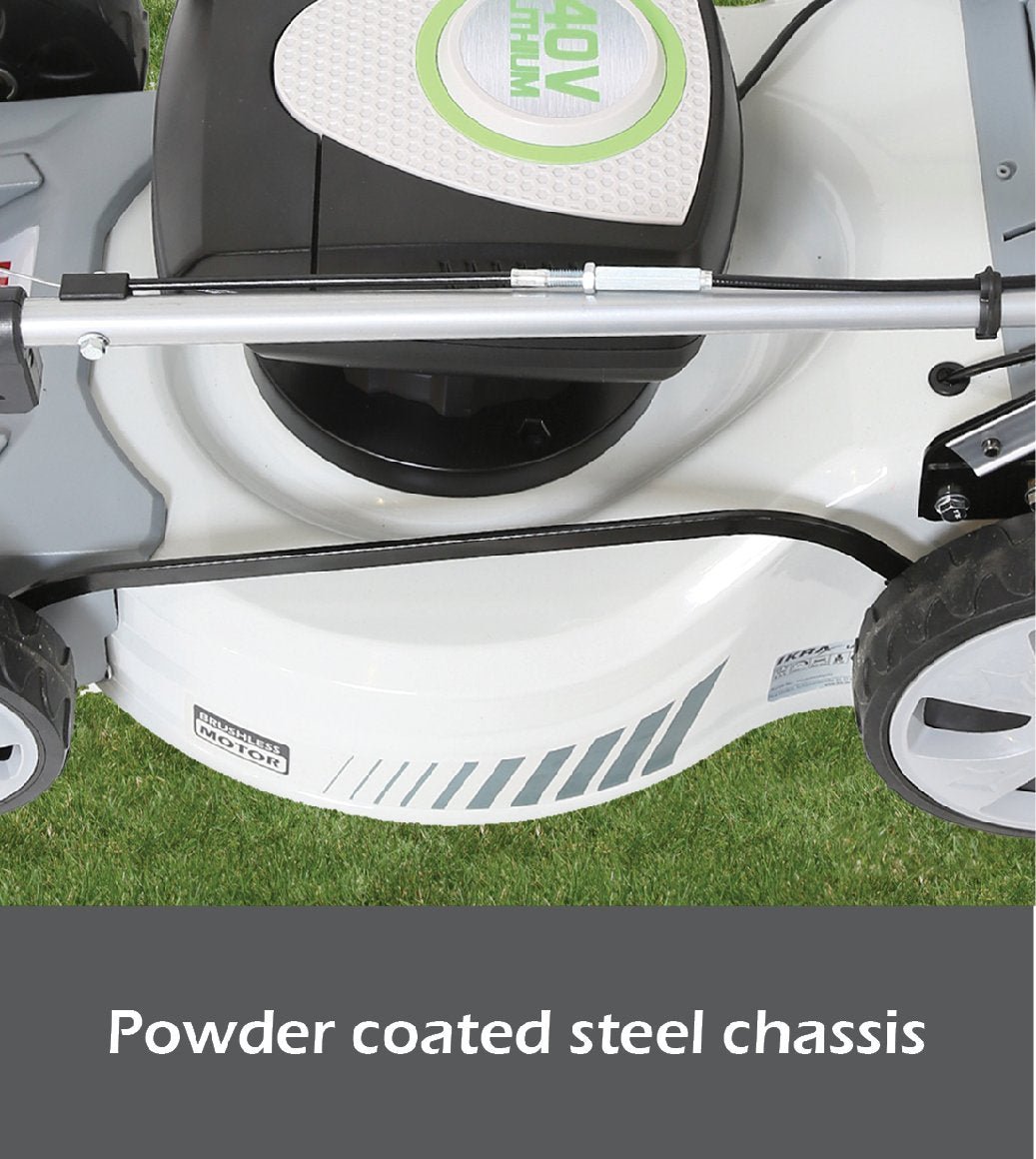 IKRA Akku 3in1 Stahldeck Rasenmäher IAM 40-4325 ohne Akku und Ladegerät - Mulchmäher