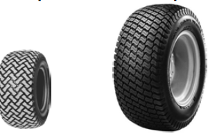 Iseki Rasenräder breit vorn 20 x 10.00 - 10, hinten 29 x 12.50 - 15