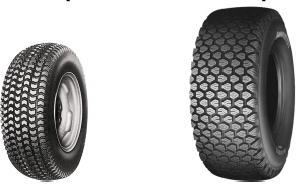 Iseki Rasenräder breit vorn 24 x 8.50 - 12, hinten 315 / 75 D15 passend für TM 32