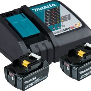 Makita Akku Power Source Kit Li 18,0V 5Ah mit 2 Akkus und Schnellladegerät
