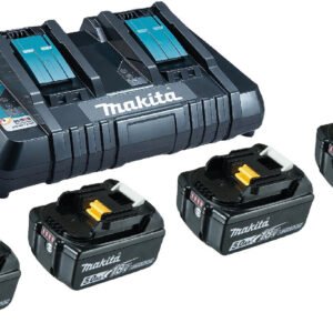 Makita Akku Power Source Kit Li 18,0V mit 4 x Akku 5 Ah und Doppelladegerät