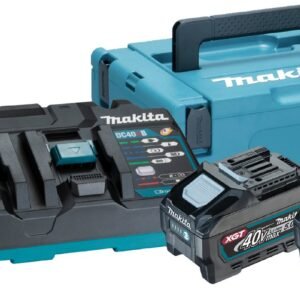 Makita Akku Power Source Kit Li 40V 5 Ah im MAKPAC Größe 3 2 x Akku BL4050F, 5 Ah und 1 x Doppel-Schnellladegerät DC40RB