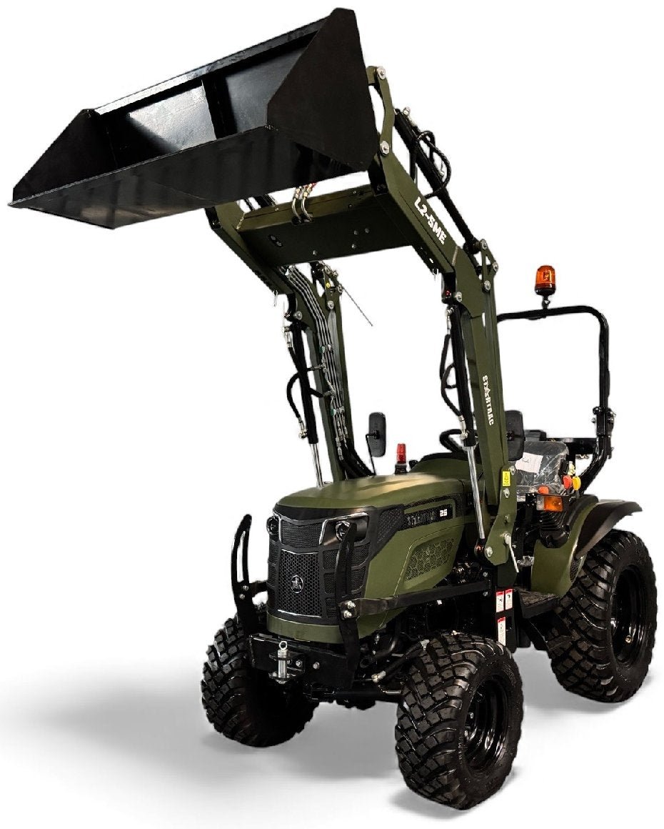 Startrac Allrad-Kleintraktor 26 mit Galaxy-Garden-Pro-Bereifung + Frontlader inklusive Schaufel