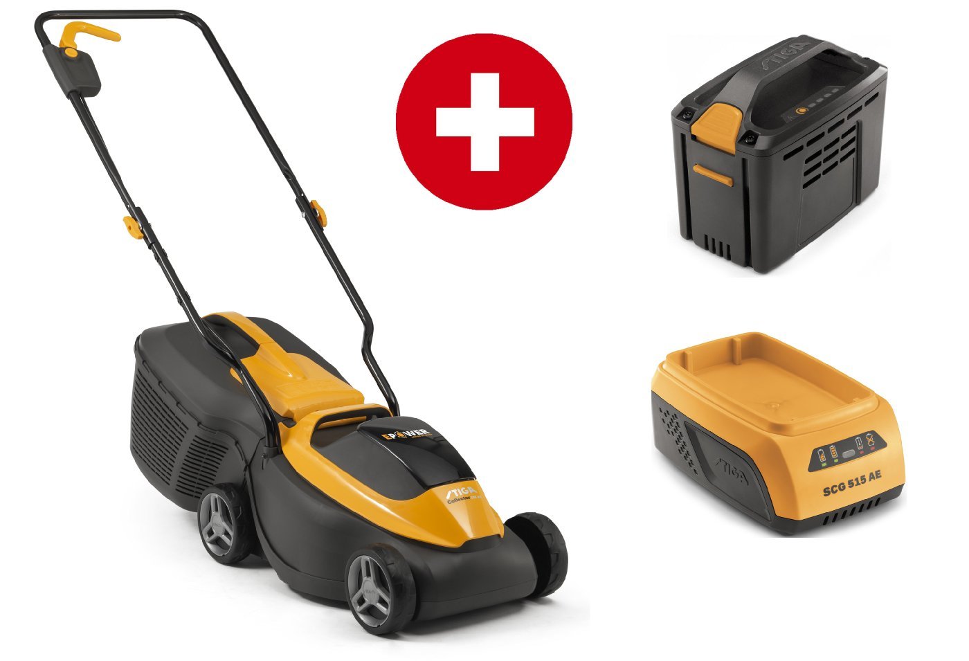 Stiga Akku-Rasenmäher Collector 132e Kit - mit Akku und Ladegerät