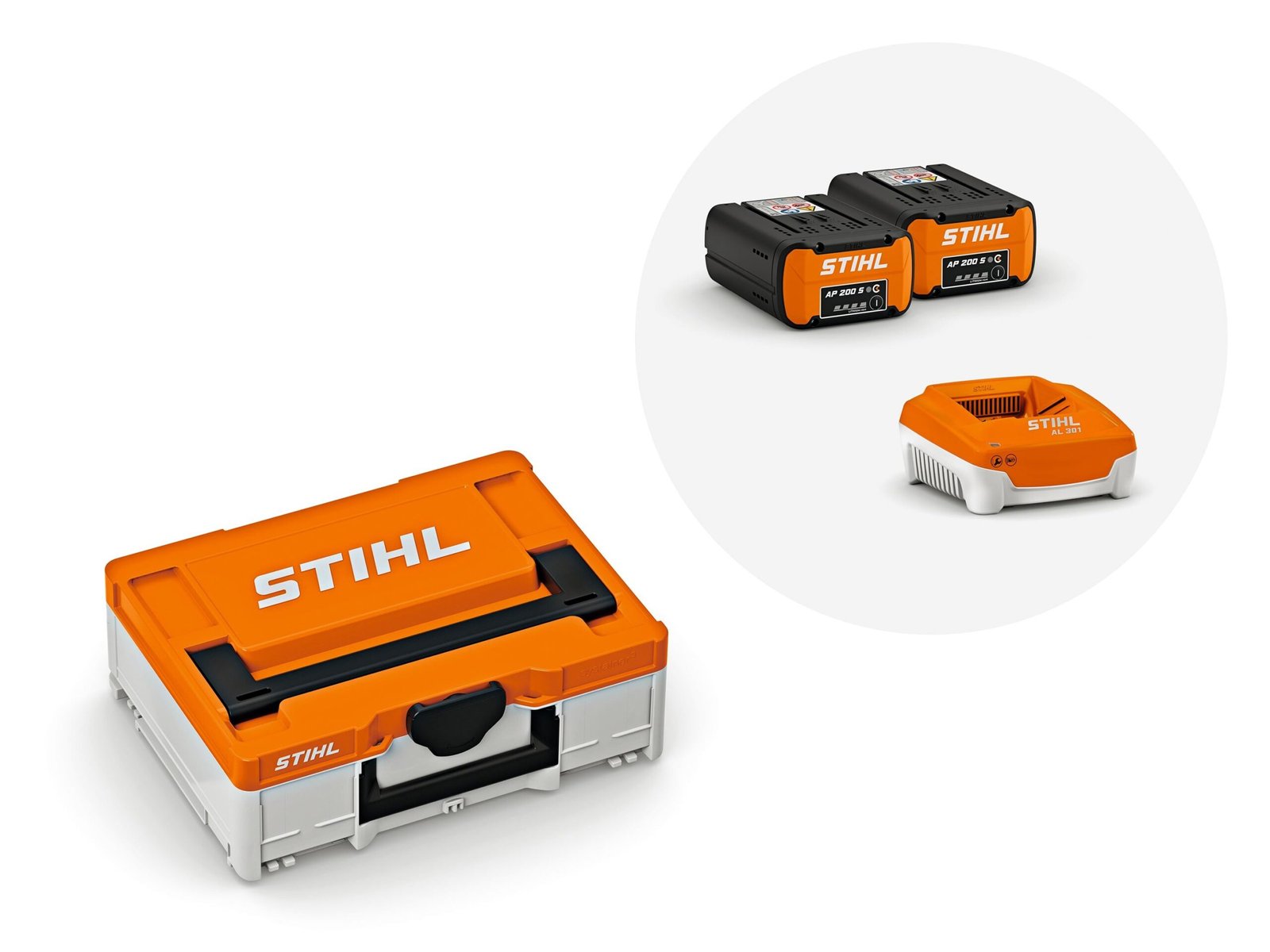 STIHL Akku-Set Power-Box 1 mit 2 x AP 200 S und 1 x AL 301