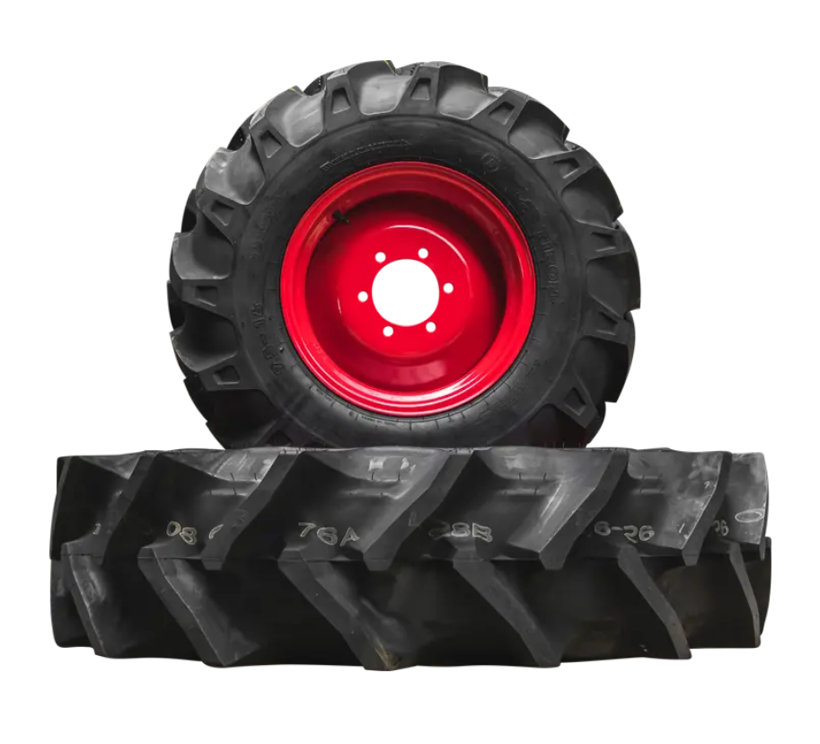 Tym Ackerstollenbereifung Diagonal vorne 8-16, hinten 12.4-24 passend für Tym Allrad-Kompakttraktor F25Rn