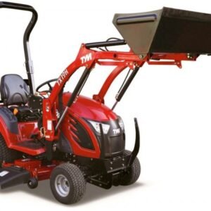 Tym Allrad-Kompakttraktor T194 mit Rasenbereifung, Frontlader und 137 cm Zwischenachsmähwerk