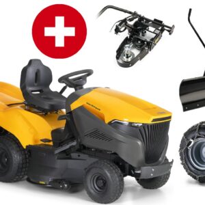 Stiga Rasentraktor Estate 798 W Special HONDA Winterpaket mit 120 cm Schneeschild, PTO-Kit und Schneeketten