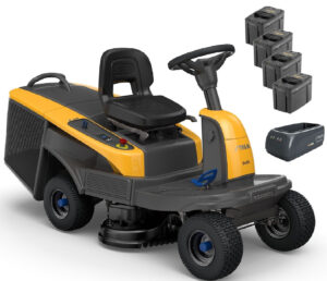 Stiga Akku-Aufsitzmäher Swift 372e mit 4 x 5 Ah Akkus und 1 x Ladegerät