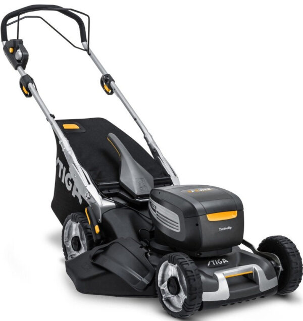 Stiga Akku-Rasenmäher Twinclip 950e V Kit - inkl. 2x 7,5 Ah Akkus und Ladegerät